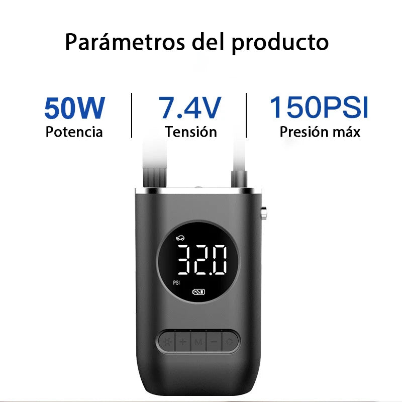Mini Compresor Portátil 150PSI Recargable