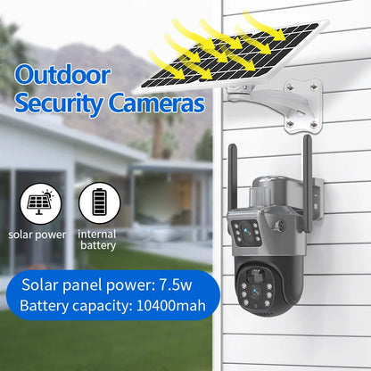 Cámara Solar 4G/WiFi Panorámica 360° Sin Cables