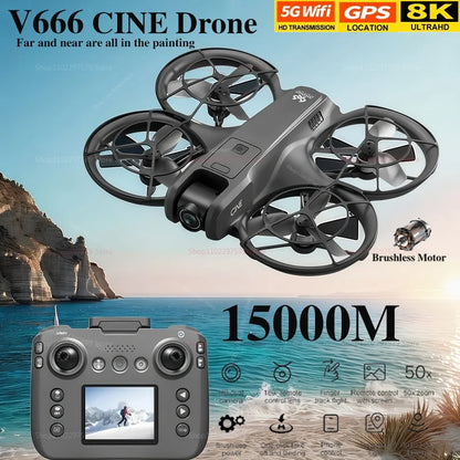 Dron Mini Rc V666 WiFi 8K HD con Doble Cámara