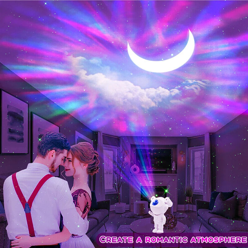 Nuevo Proyector Astronauta Con Auroras-Estrellas Y Nuevo Efecto Con Luna