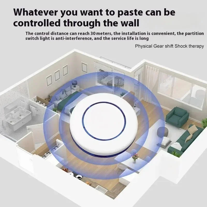 Interruptor Automático Inalámbrico Inteligente – Control Remoto y USB Recargable