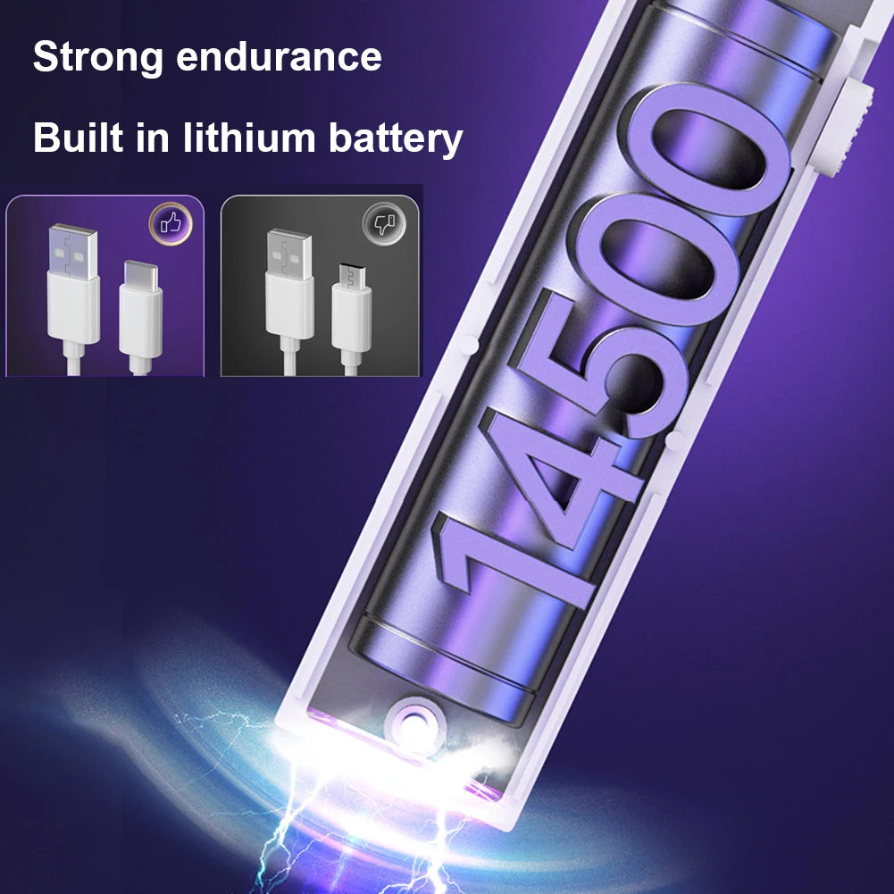 Raqueta Eléctrica Mata Mosquitos 2 en 1 con Lámpara UV y USB Recargable