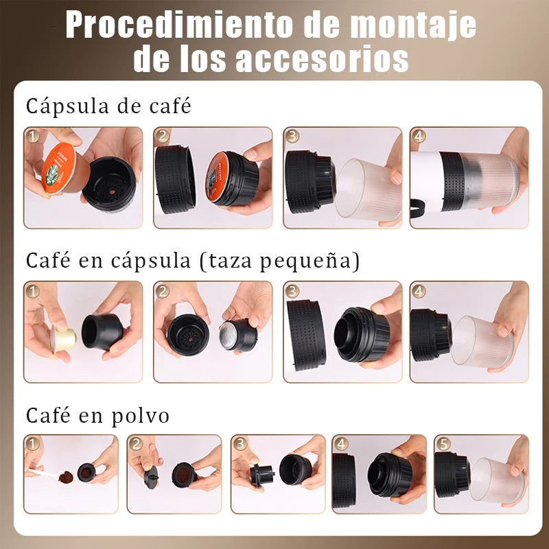 Cafetera 12v Portátil De Batería 3en1