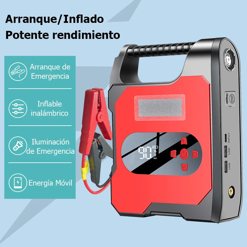 Arrancador De Vehículos Para Emergencias 4 Funciones En 1